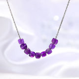 Natural Stone Pendant 925 Sterling Silver Chain Necklace for Women