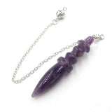 Amethyst Crystal Pendulum for Divination Dowsing Healing Purple Quartz