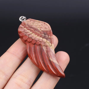 Gemstone Angel Wings Pendant for Jewelry Making