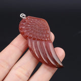 Gemstone Angel Wings Pendant for Jewelry Making