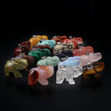 Elephant Shaped Gemstone Pendant for Jewelry Making