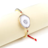 Natural Stone Pendant Bracelets Healing Druse Geode Agate