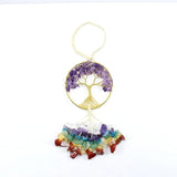 7 Chakra Life Of Tree Natural Stone Car Hanging