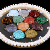 Natural Stone Cat Paws Gemstone Charms for Jewelry Making