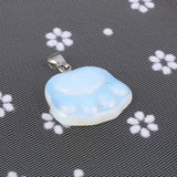 Natural Stone Cat Paws Gemstone Charms for Jewelry Making