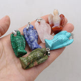 Angel Shape Rose Quartz Charms for DIY Jewelry Making