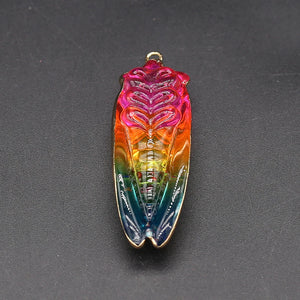 Stone Insect Shape Pendant Charms for DIY Jewelry Making