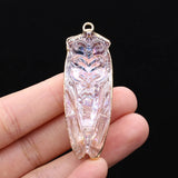 Stone Insect Shape Pendant Charms for DIY Jewelry Making
