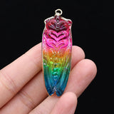Stone Insect Shape Pendant Charms for DIY Jewelry Making