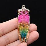 Stone Insect Shape Pendant Charms for DIY Jewelry Making