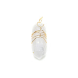 Clear Quartz Hexagonal Prisms Gemstone Charms for Jewelry Making