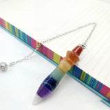 7 Chakra Healing Crystals Pendulum for Divination Dowsing