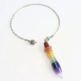 7 Chakra Healing Crystals Pendulum for Divination Dowsing