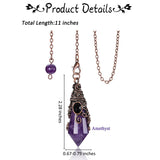 Amethyst Stone Pendulum for Divination Dowsing Reiki Healing