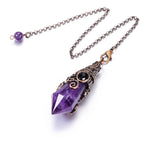 Amethyst Stone Pendulum for Divination Dowsing Reiki Healing