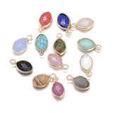 Faceted Crystal Agates Charms Pendants 10x16mm