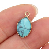 Faceted Crystal Agates Charms Pendants 10x16mm
