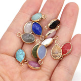 Faceted Crystal Agates Charms Pendants 10x16mm