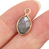 Faceted Crystal Agates Charms Pendants 10x16mm