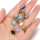 Faceted Crystal Agates Charms Pendants 10x16mm