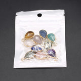 Stone Pendant Plated Water Drop Agates Pendant DIY Necklace Gift