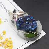 Green Resin Natural Stone Pendant with Freshwater Pearl