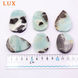 Hand Carved Amazonite Pendant for Jewelry Making