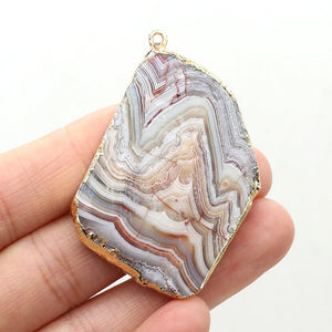 Persian Gulf Agate Stone Pendant for Jewelry Making
