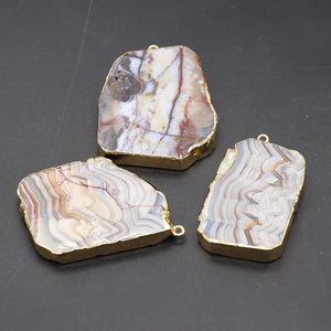 Persian Gulf Agate Stone Pendant for Jewelry Making
