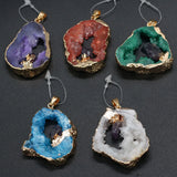 Irregular Shape Crystal Cluster Charm Pendant for Jewelry Making
