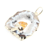 Irregular Shape Crystal Cluster Charm Pendant for Jewelry Making