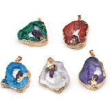 Irregular Shape Crystal Cluster Charm Pendant for Jewelry Making
