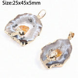 Irregular Shape Crystal Cluster Charm Pendant for Jewelry Making