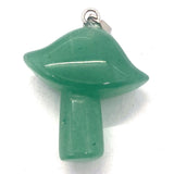 Natural Stone Pendant Jewelry Necklace Making Mushroom Tiger Eye Speckled Stone
