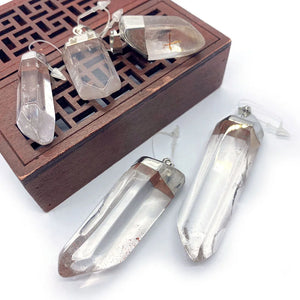 Natural Stone Pendant Ladies Necklace Crystal Quartz Miner