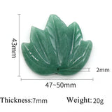 Rose Quartz Maple Leaf Natural Stone Pendant for Jewelry Making