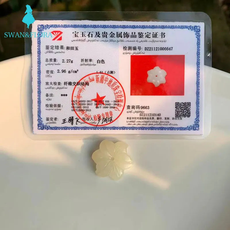 Natural Stone Pendant Necklace Hetian Jade High Jewelry Women Fine