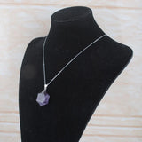 Natural Stone Pendant Necklace Reiki Jewelry Faceted Polygon Shape