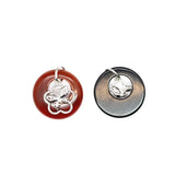 Natural Stone Pendant Pendulum Peace Buckle Flower Butterfly Charm