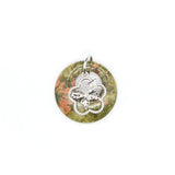 Natural Stone Pendant Pendulum Peace Buckle Flower Butterfly Charm