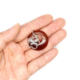 Natural Stone Pendant Pendulum Peace Buckle Flower Butterfly Charm