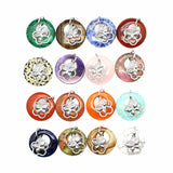 Natural Stone Pendant Pendulum Peace Buckle Flower Butterfly Charm