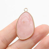 Golden Plated Turquoise Quartz Pendant Charm for Jewelry Making
