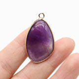 Golden Plated Turquoise Quartz Pendant Charm for Jewelry Making