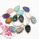 Golden Plated Turquoise Quartz Pendant Charm for Jewelry Making
