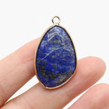 Golden Plated Turquoise Quartz Pendant Charm for Jewelry Making