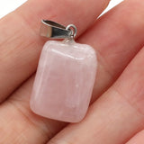 Rose Quartz Tiger Eye Stone Pendant for DIY Jewelry Necklace