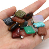 Rose Quartz Tiger Eye Stone Pendant for DIY Jewelry Necklace