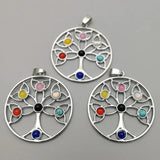 Natural Stone Pendant 7 Chakra Necklace
