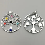 Natural Stone Pendant 7 Chakra Necklace